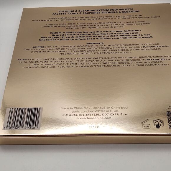 Iconic London Booming and Gleaming Eyeshadow Palette 20 Shades Matte Shimmer - Picture 4 of 6